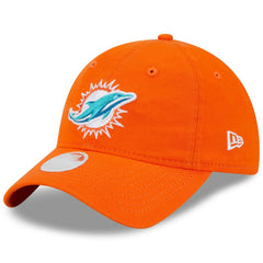 Miami Dolphins New Era Women's Main Core Classic 2.0 9TWENTY Adjustable Hat - Orange - NFL