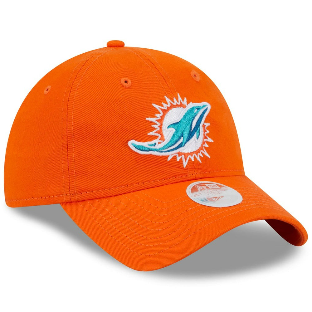 Miami Dolphins New Era Women's Main Core Classic 2.0 9TWENTY Adjustable Hat - Orange - NFL
