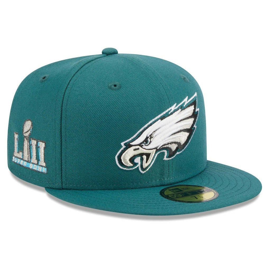 Philadelphia Eagles New Era Main Patch 59FIFTY Fitted Hat - Midnight Green - NFL