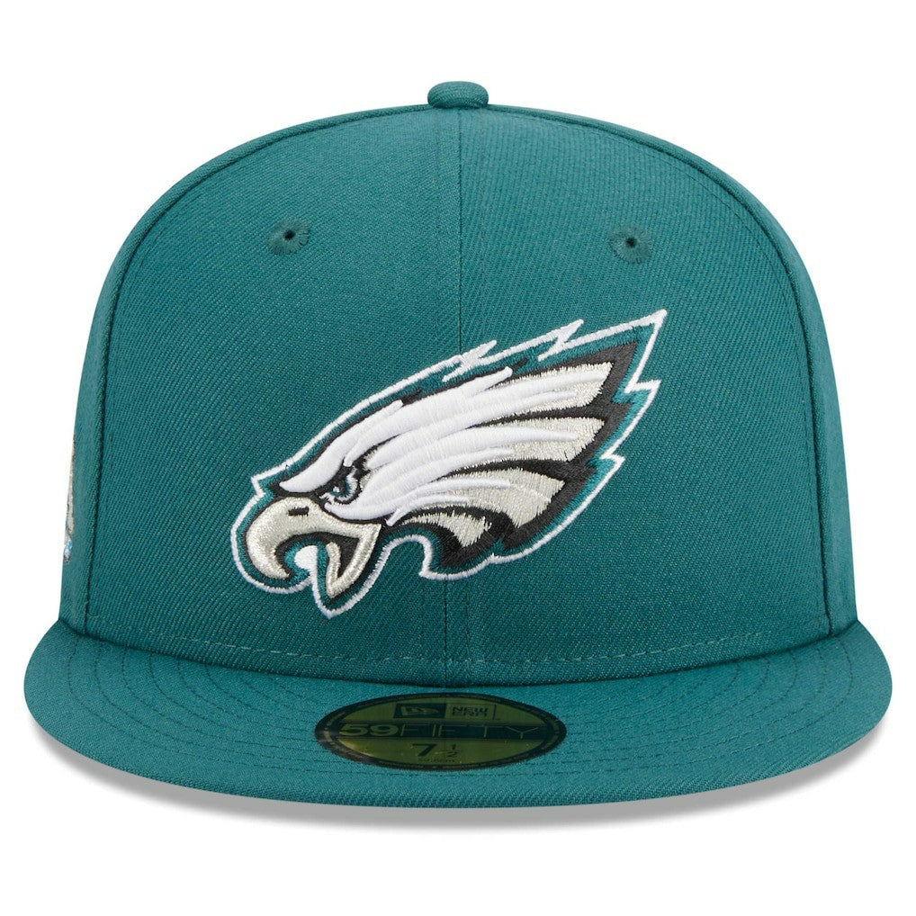 Philadelphia Eagles New Era Main Patch 59FIFTY Fitted Hat - Midnight Green - NFL