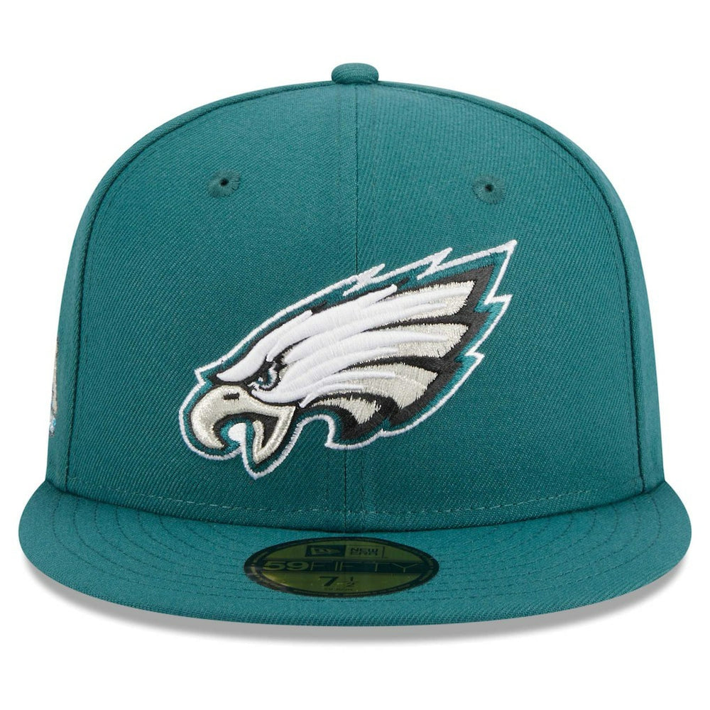Philadelphia Eagles New Era Main Patch 59FIFTY Fitted Hat - Midnight Green - NFL