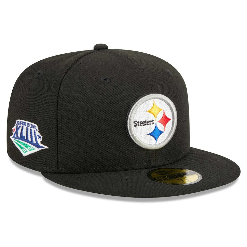 Pittsburgh Steelers New Era Main Patch 59FIFTY Fitted Hat - Black - NFL