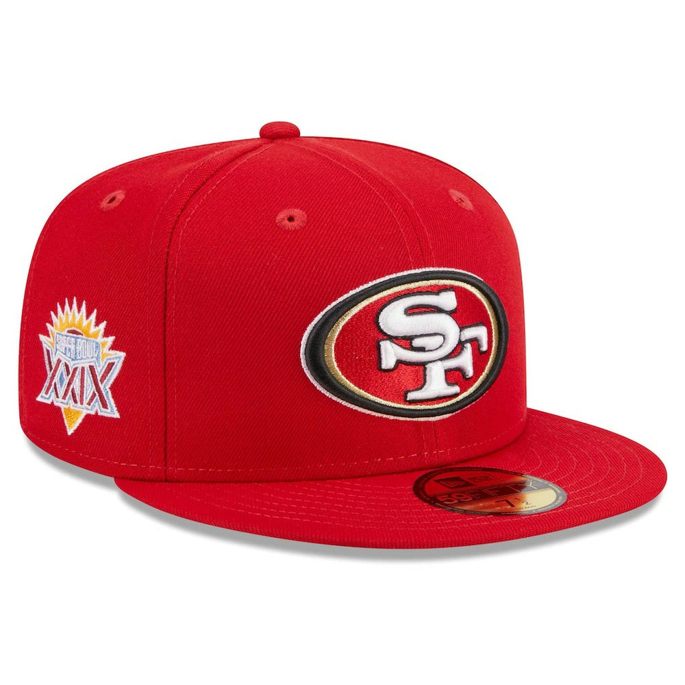 San Francisco 49ers New Era Main Patch 59FIFTY Fitted Hat - Scarlet - NFL
