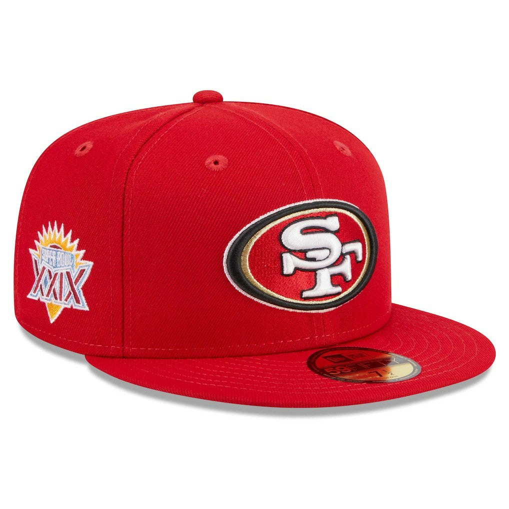 San Francisco 49ers New Era Main Patch 59FIFTY Fitted Hat - Scarlet - NFL