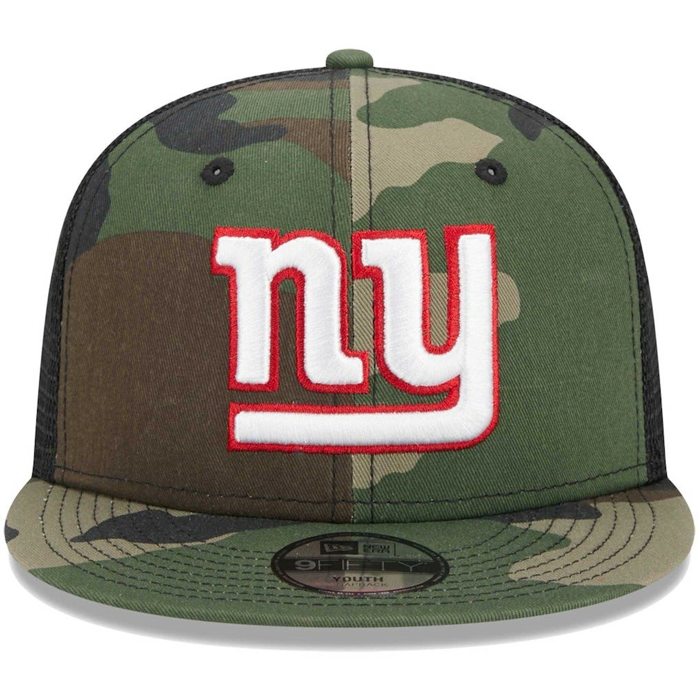 New York Giants New Era Youth Main Trucker 9FIFTY Snapback Hat - Camo - NFL