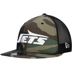 New York Jets New Era Youth Main Trucker 9FIFTY Snapback Hat - Camo - NFL