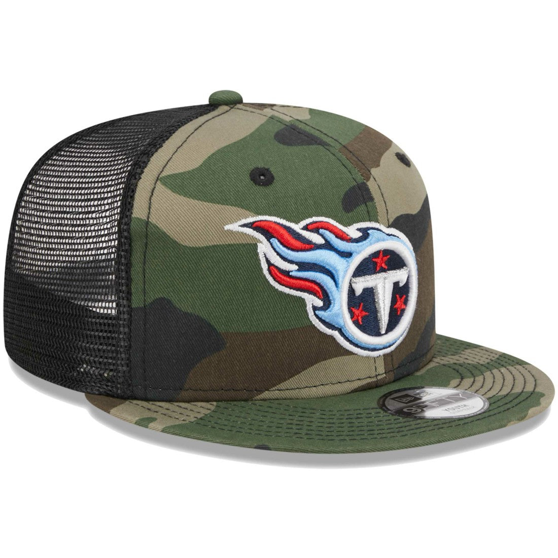 Tennessee Titans New Era Youth Main Trucker 9FIFTY Snapback Hat - Camo - NFL