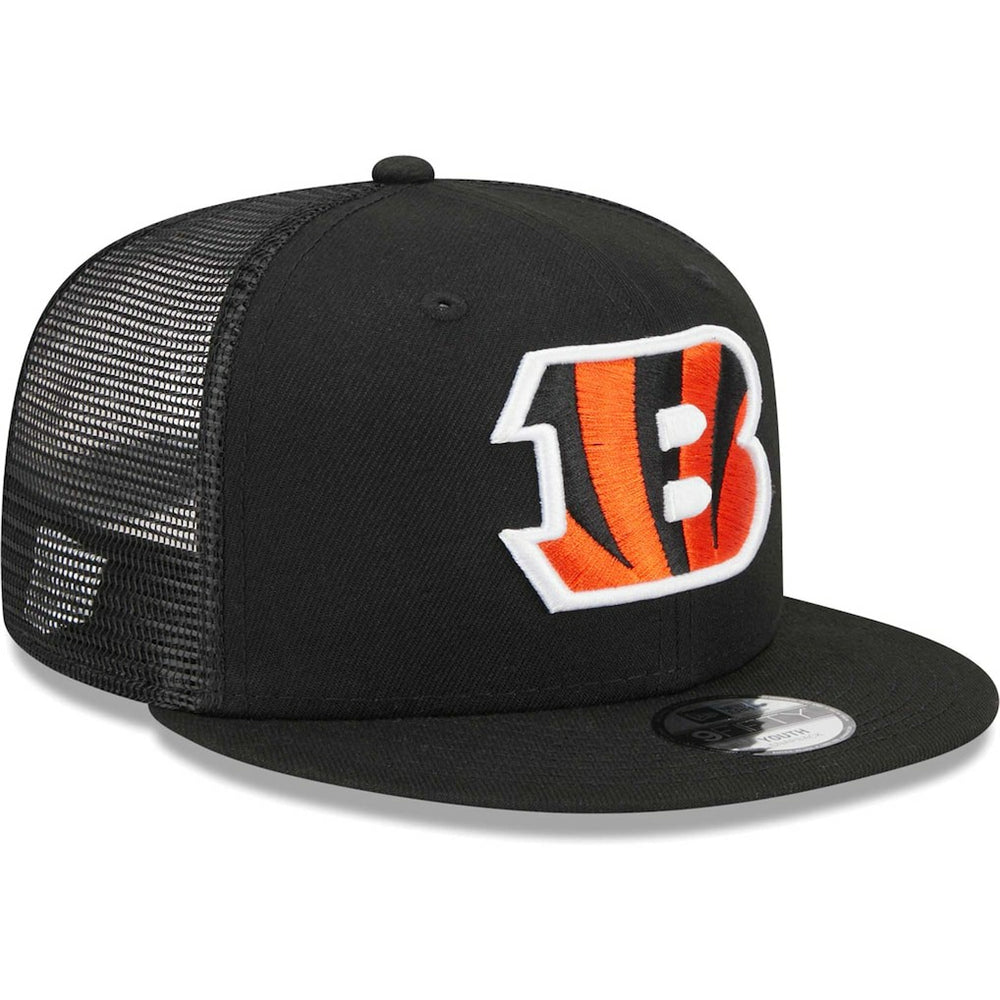 Cincinnati Bengals New Era Youth Main Trucker 9FIFTY Snapback Hat - Black - NFL