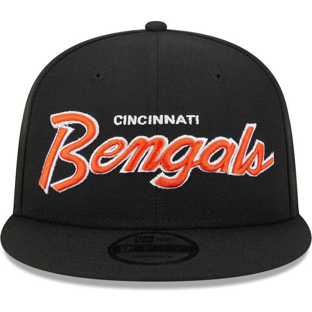 Cincinnati Bengals New Era Main Script 9FIFTY Snapback Hat - Black - NFL