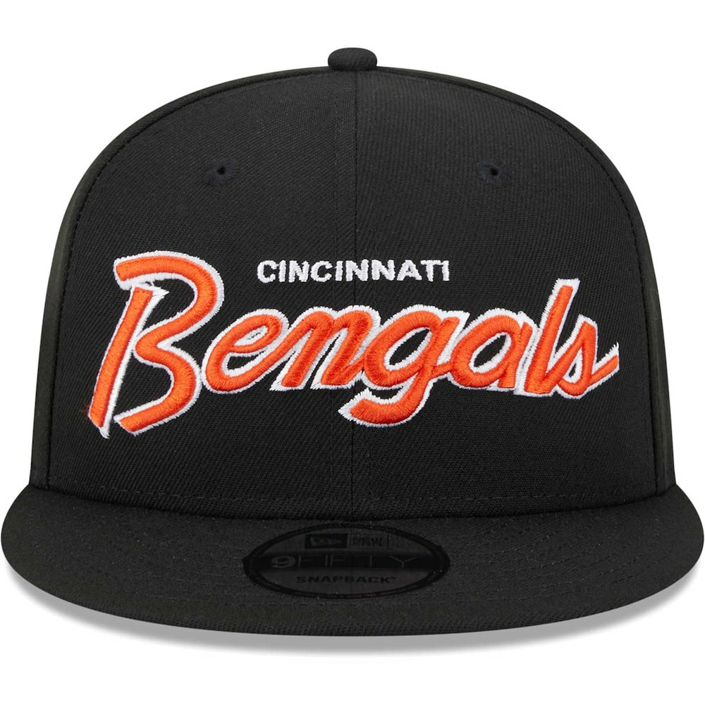 Cincinnati Bengals New Era Main Script 9FIFTY Snapback Hat - Black - NFL