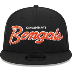 Cincinnati Bengals New Era Main Script 9FIFTY Snapback Hat - Black - NFL