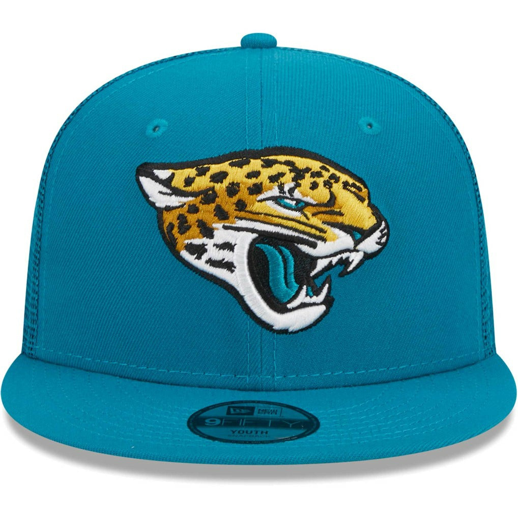 Jacksonville Jaguars New Era Youth Main Trucker 9FIFTY Snapback Hat - Teal - NFL