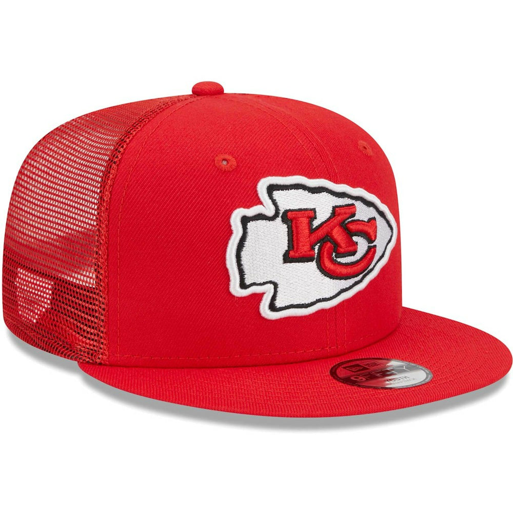 Kansas City Chiefs New Era Youth Main Trucker 9FIFTY Snapback Hat - Red - NFL