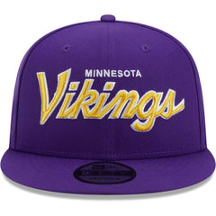 Minnesota Vikings New Era Main Script 9FIFTY Snapback Hat - Purple - NFL