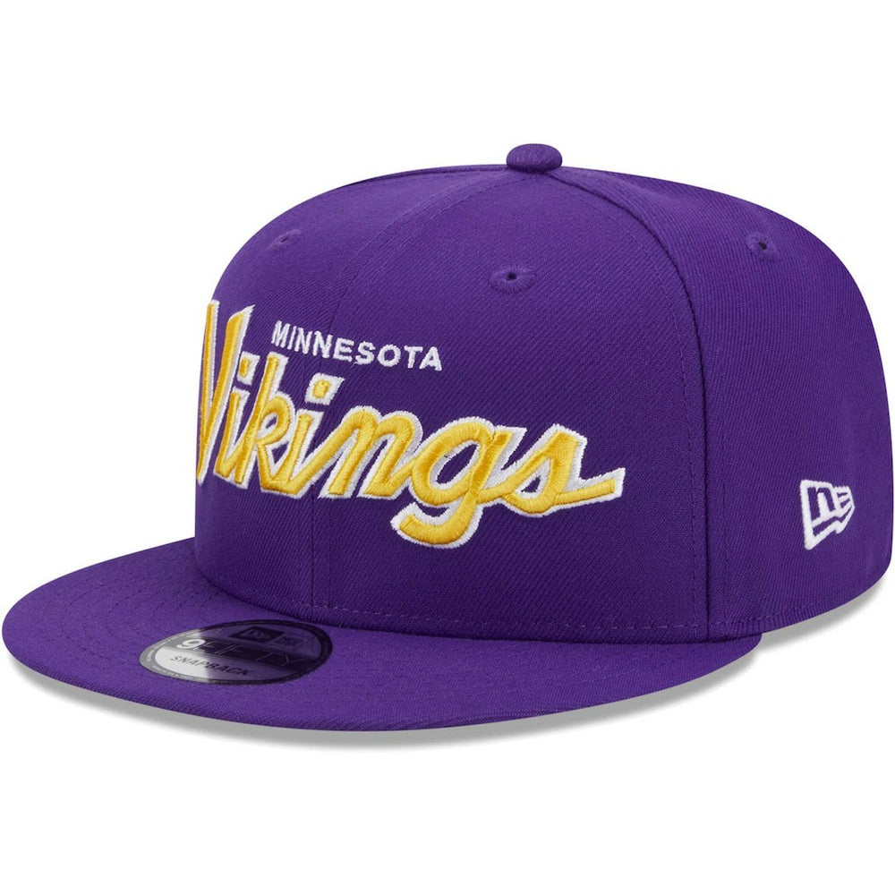 Minnesota Vikings New Era Main Script 9FIFTY Snapback Hat - Purple - NFL