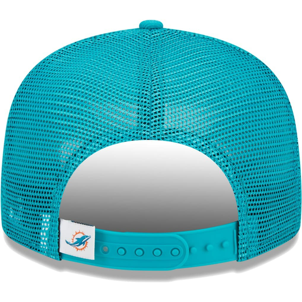 Miami Dolphins New Era Youth Main Trucker 9FIFTY Snapback Hat - Aqua - NFL