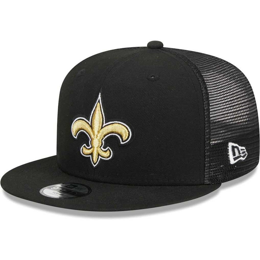 New Orleans Saints New Era Youth Main Trucker 9FIFTY Snapback Hat - Black - NFL