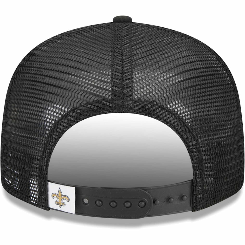 New Orleans Saints New Era Youth Main Trucker 9FIFTY Snapback Hat - Black - NFL