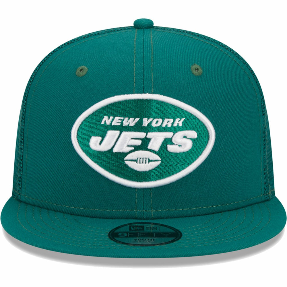 New York Jets New Era Youth Main Trucker 9FIFTY Snapback Hat - Green - NFL