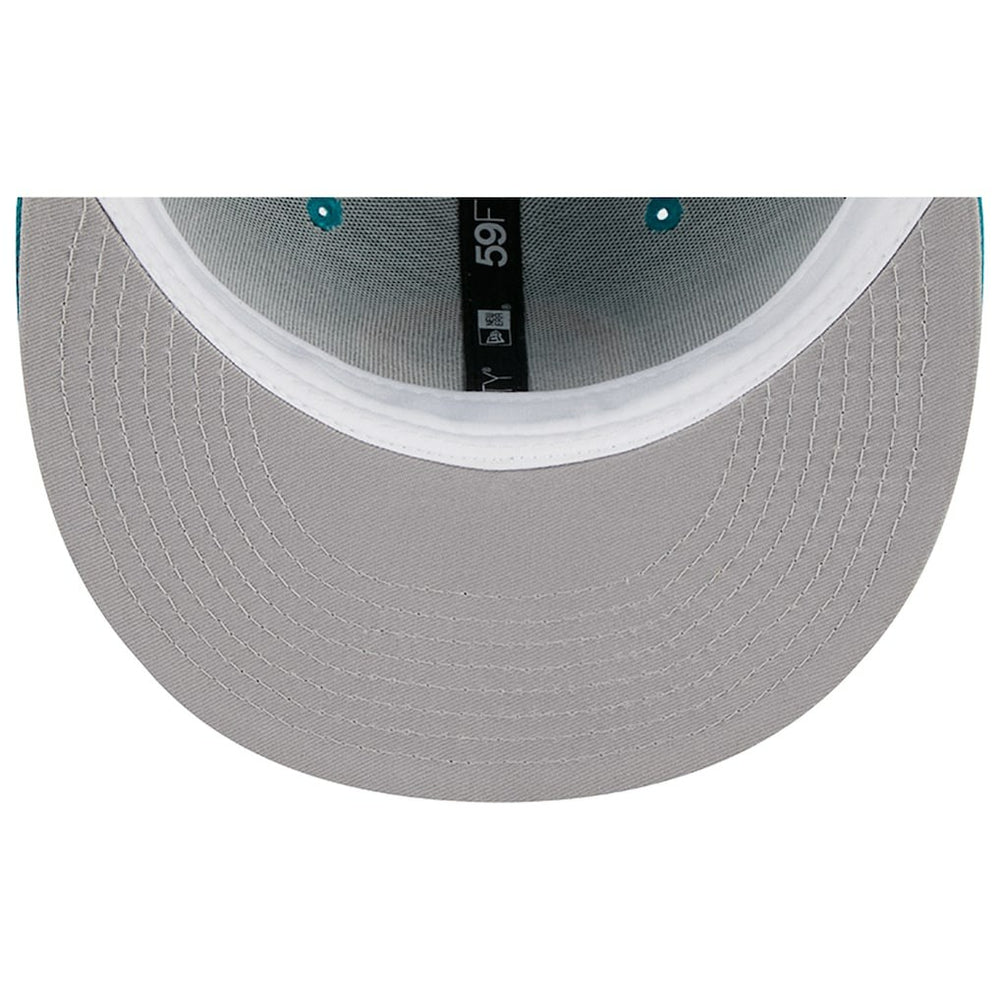 Miami Dolphins New Era Throwback Main 59FIFTY Fitted Hat - Aqua - NFL