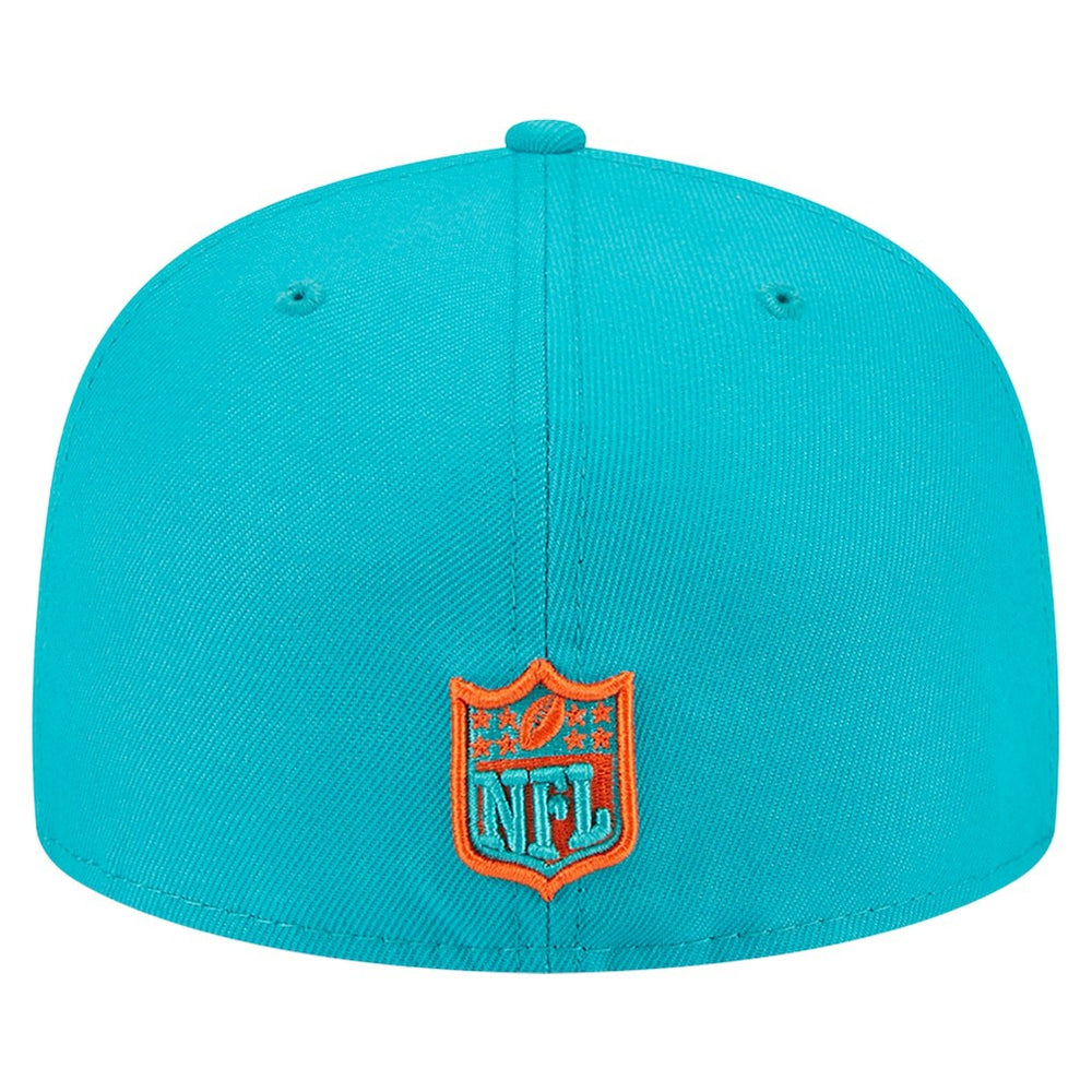 Miami Dolphins New Era Main 59FIFTY Fitted Hat - Aqua - NFL