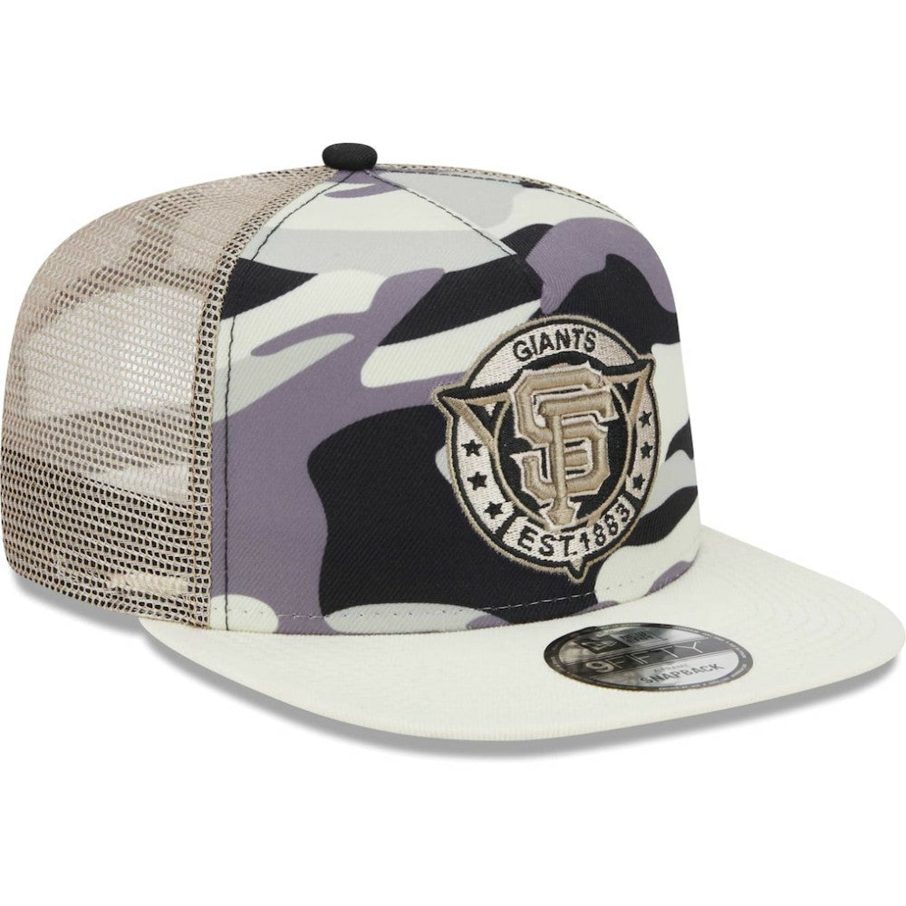 San Francisco Giants New Era Chrome Camo A-Frame 9FIFTY Trucker Snapback Hat Online