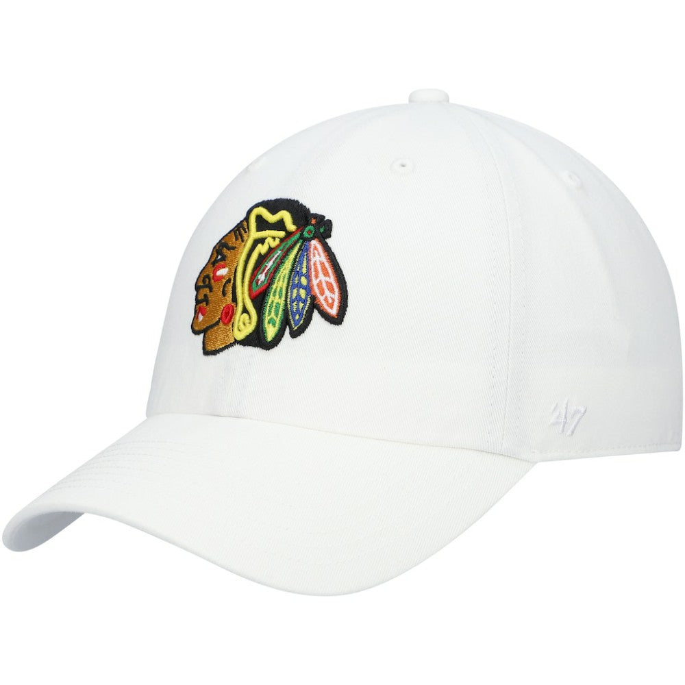 Chicago Blackhawks '47 Team Clean Up Adjustable Hat - White | 47 brand discount