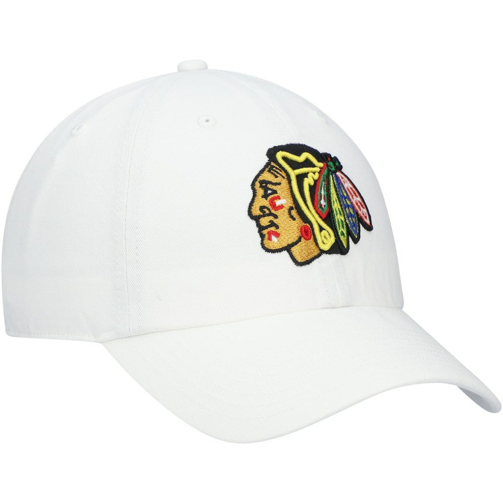 Chicago Blackhawks '47 Team Clean Up Adjustable Hat - White | 47 brand discount