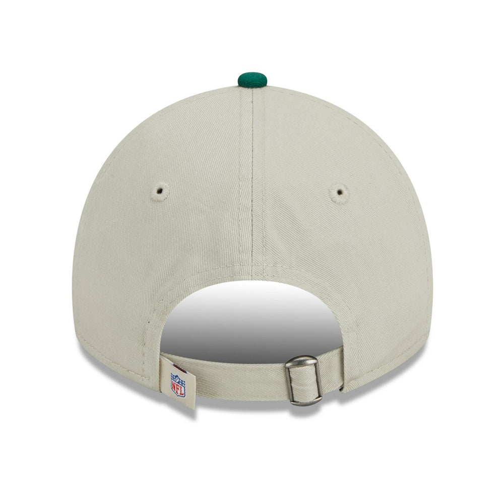 New York Jets New Era 2023 Sideline Historic 9TWENTY Adjustable Hat - Cream/Green - NFL