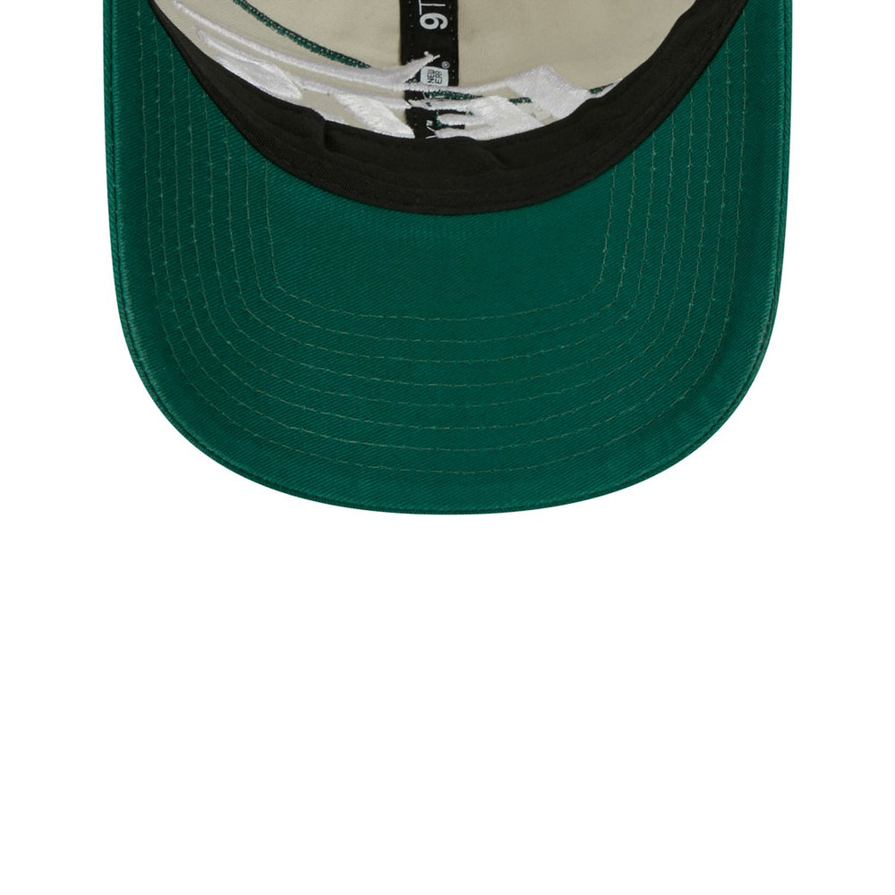 New York Jets New Era 2023 Sideline Historic 9TWENTY Adjustable Hat - Cream/Green - NFL