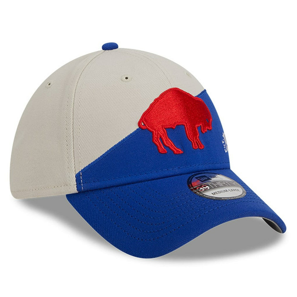 Buffalo Bills New Era 2023 Sideline Historic 39THIRTY Flex Hat - Cream/Royal - NFL
