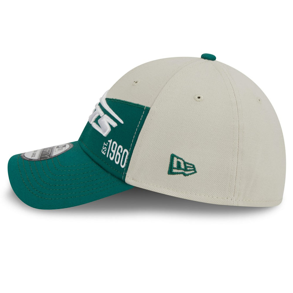 New York Jets New Era 2023 Sideline Historic 39THIRTY Flex Hat - Cream/Kelly Green - NFL