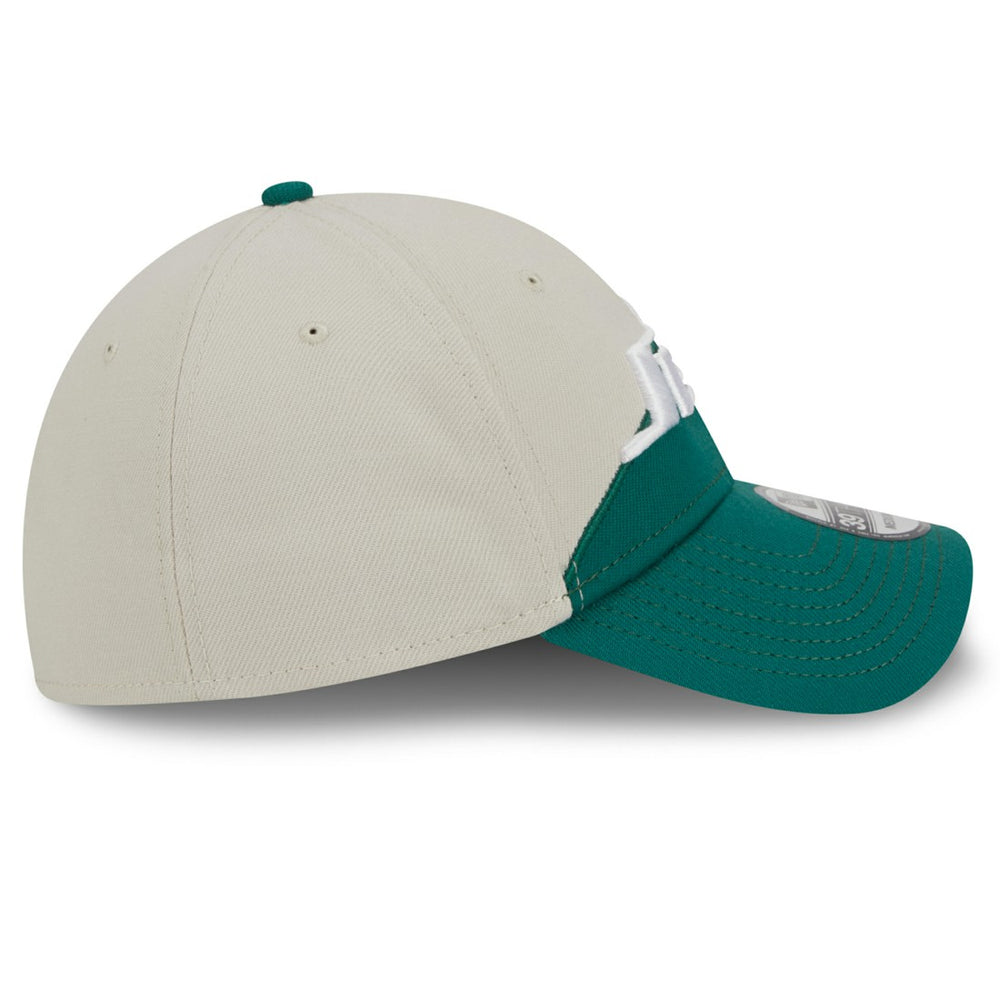 New York Jets New Era 2023 Sideline Historic 39THIRTY Flex Hat - Cream/Kelly Green - NFL