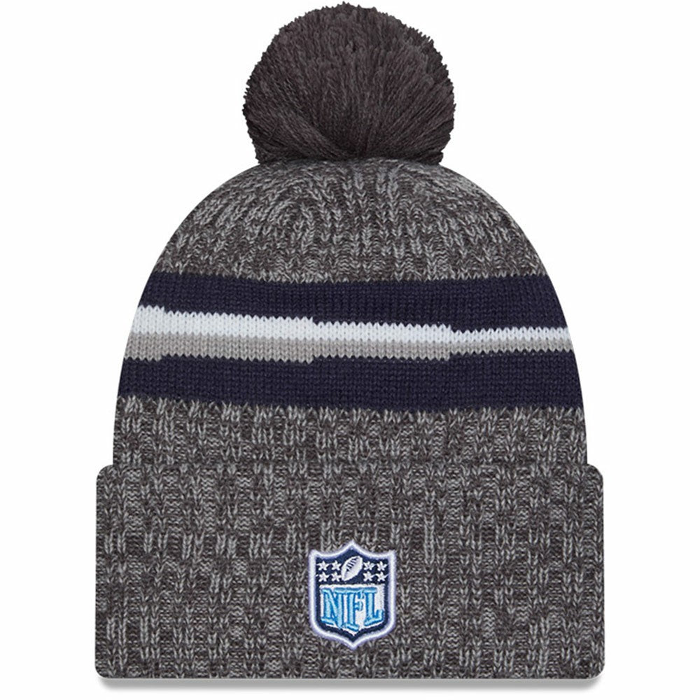 Tennessee Titans New Era 2023 Sideline Sport Cuffed Pom Knit Hat - Gray - NFL