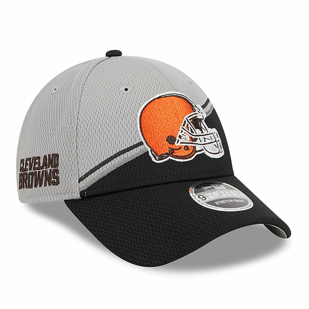 Cleveland Browns New Era 2023 Sideline 9FORTY Adjustable Hat - Gray/Black - NFL