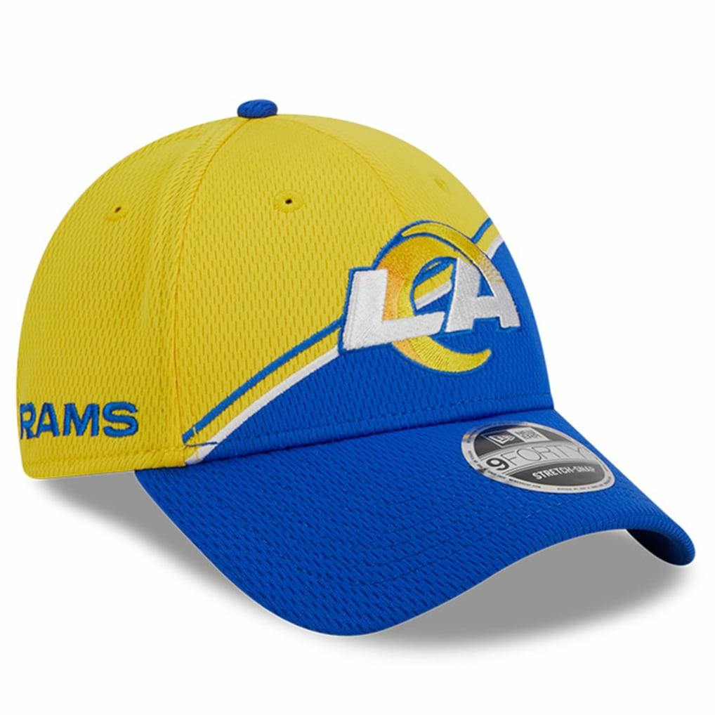 Los Angeles Rams New Era 2023 Sideline 9FORTY Adjustable Hat - Gold/Royal - NFL