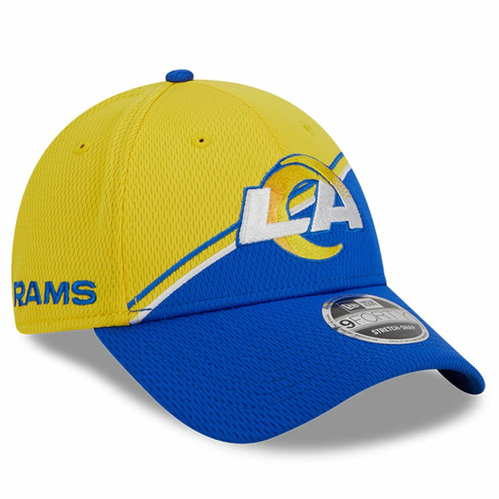 Los Angeles Rams New Era 2023 Sideline 9FORTY Adjustable Hat - Gold/Royal - NFL