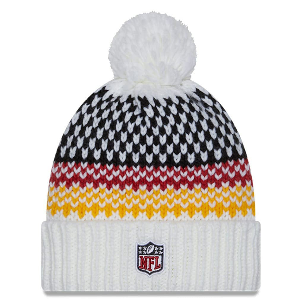 Arizona Cardinals New Era Women's 2023 Sideline Cuffed Knit Hat with Pom - White - NFL