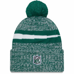 New York Jets New Era 2023 Sideline Cuffed Knit Hat With Pom - Green - NFL