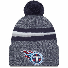 Tennessee Titans New Era 2023 Sideline Cuffed Knit Hat With Pom - Navy - NFL