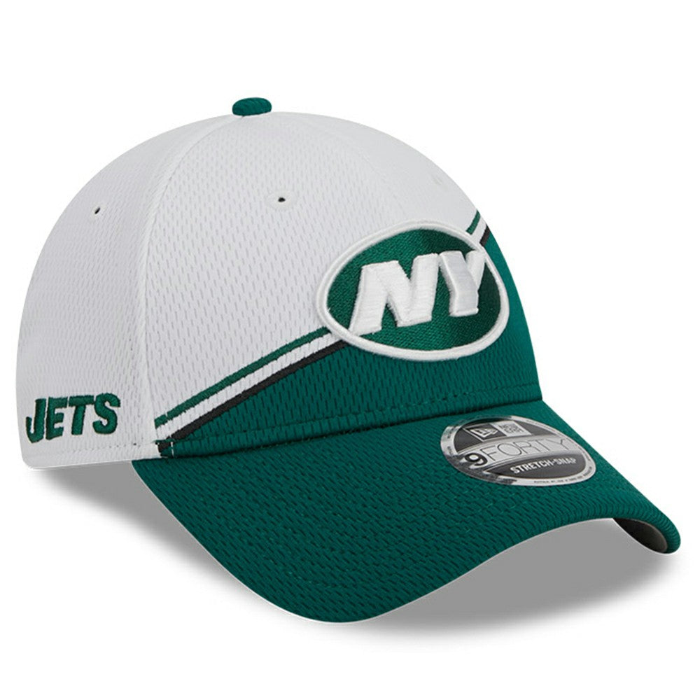 New York Jets New Era 2023 Sideline 9FORTY Adjustable Hat - White/Green - NFL