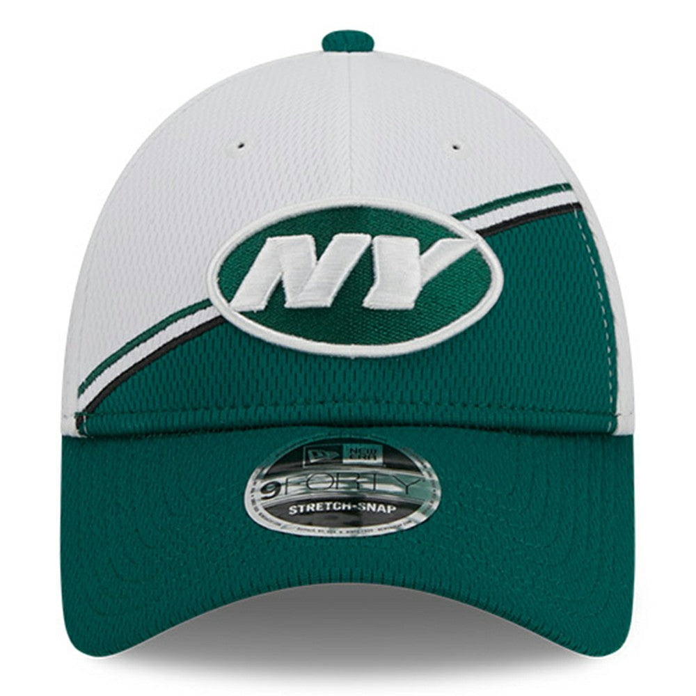 New York Jets New Era 2023 Sideline 9FORTY Adjustable Hat - White/Green - NFL