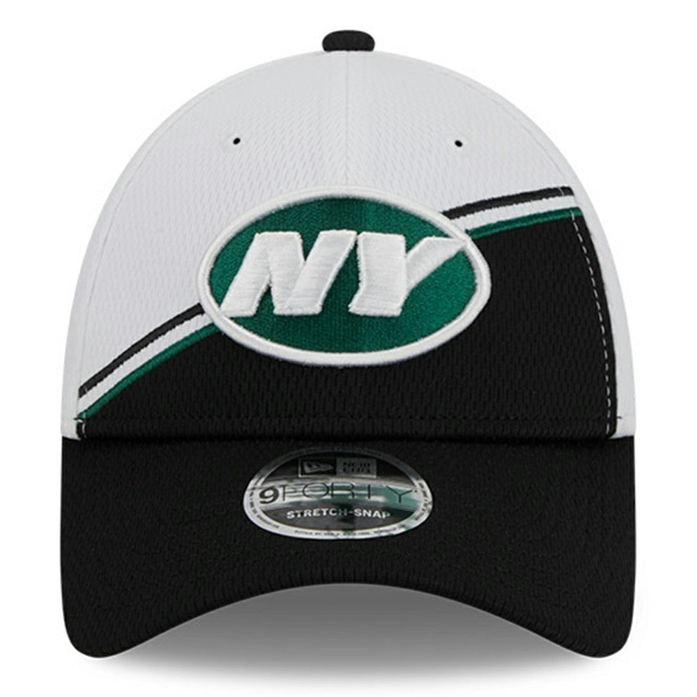 New York Jets New Era 2023 Sideline 9FORTY Adjustable Hat - White/Black - NFL
