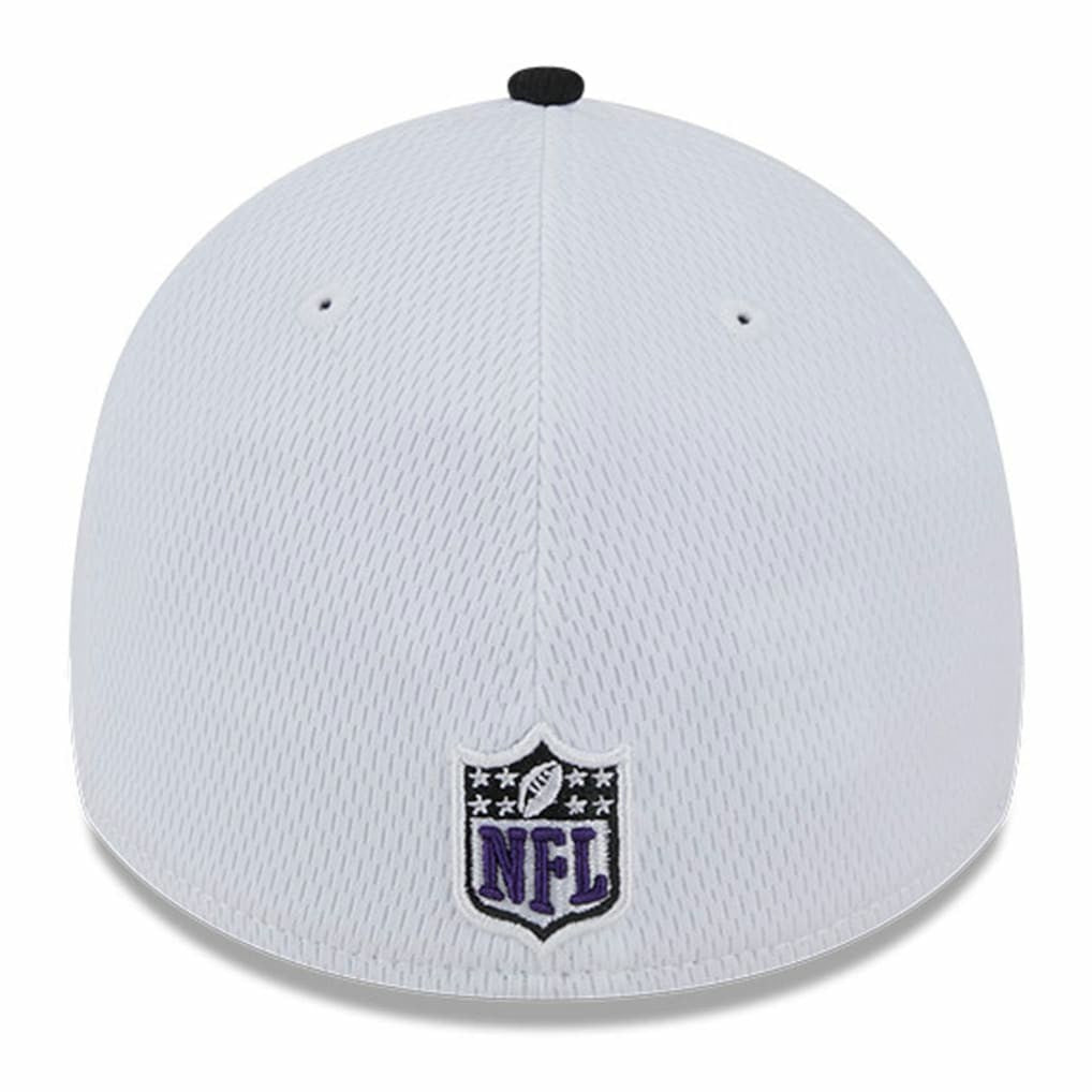Baltimore Ravens New Era 2023 Sideline 39THIRTY Flex Hat - White/Black - NFL