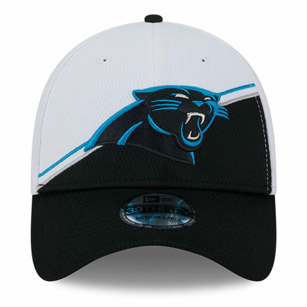 Carolina Panthers New Era 2023 Sideline 39THIRTY Flex Hat - White/Black - NFL