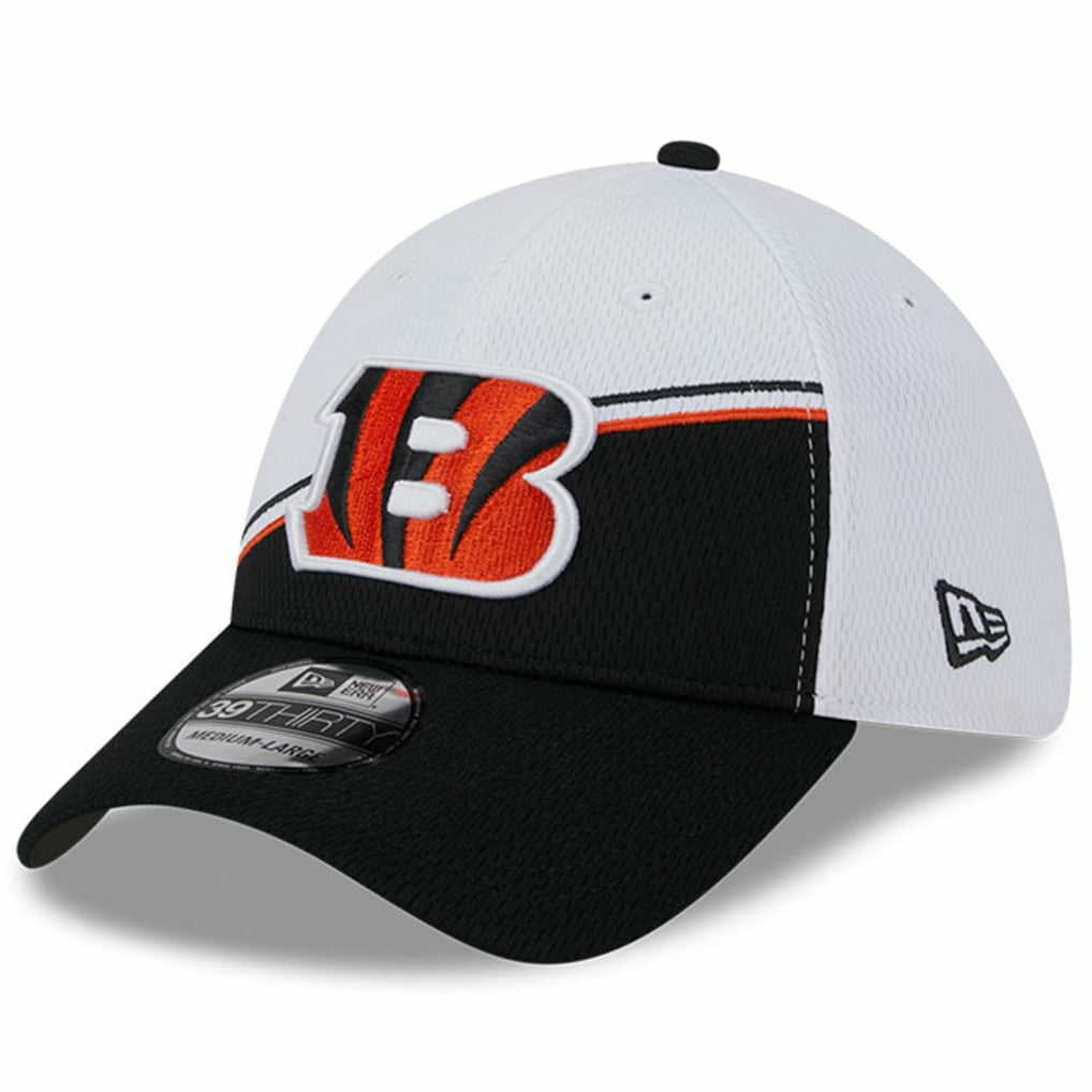 Cincinnati Bengals New Era 2023 Sideline 39THIRTY Flex Hat - White/Black - NFL