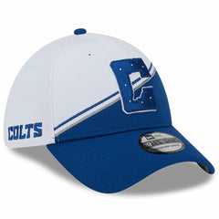 Indianapolis Colts New Era 2023 Sideline 39THIRTY Flex Hat - White/Royal - NFL