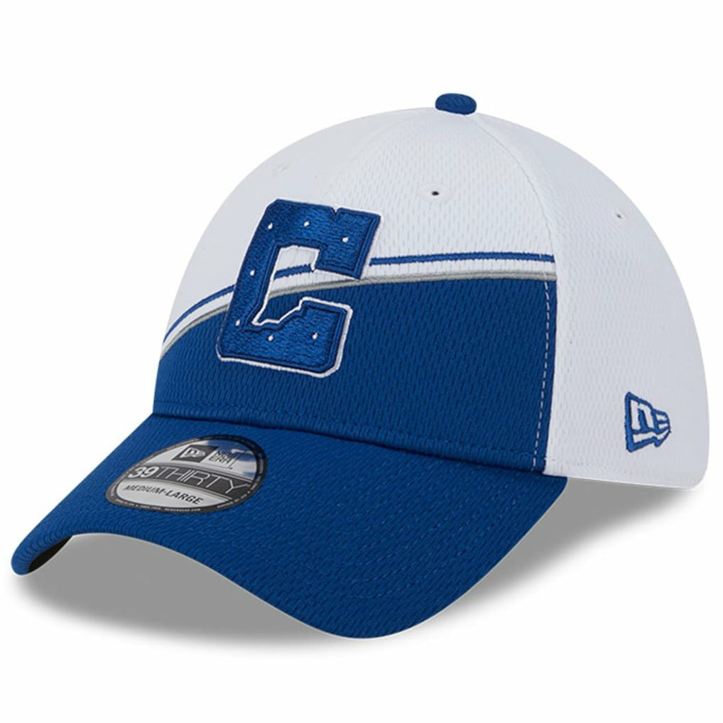 Indianapolis Colts New Era 2023 Sideline 39THIRTY Flex Hat - White/Royal - NFL