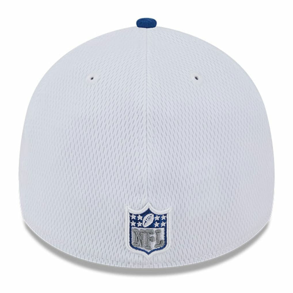 Indianapolis Colts New Era 2023 Sideline 39THIRTY Flex Hat - White/Royal - NFL