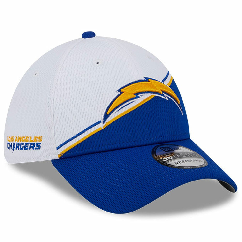 Los Angeles Chargers New Era 2023 Sideline 39THIRTY Flex Hat - White/Blue - NFL